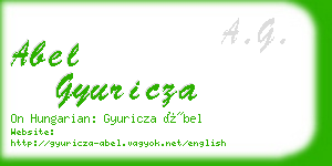 abel gyuricza business card